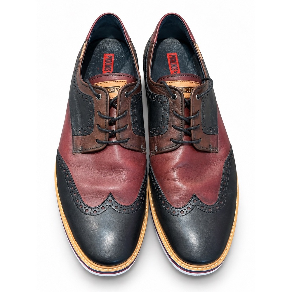 Pikolinos Avila M1T-4191C1 Men's Leather Wingtip Brogue Oxford Two Tone Size 46
